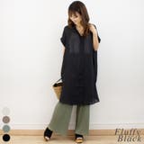 フラフィーブラック | スキッパーシアーロングシャツ | A.NATALY