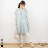 フラフィーブルー | スキッパーシアーロングシャツ | A.NATALY
