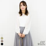 オフホワイト | シアーカットソーボリューム袖プルオーバー | A.NATALY