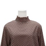 小紋柄シャーリングネックワンピース | A.NATALY | 詳細画像12 