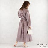 小紋柄シャーリングネックワンピース | A.NATALY | 詳細画像4 