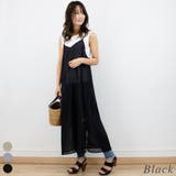 ブラック | Tシャツ付シアーキャミワンピース | A.NATALY