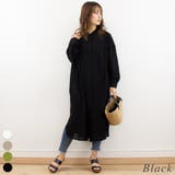 ブラック | スイッチングコットンワンピース | A.NATALY