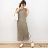 麻タッチ片畦ノースリワンピース | A.NATALY | 詳細画像3 