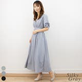 シルキーグレー | ミルフィーユタックパフスリーブワンピース | A.NATALY