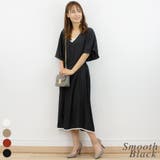 スムースブラック | Vネックルーズワンピース | A.NATALY
