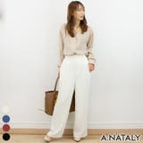 オフ | ジョーゼットタックパンツ | A.NATALY
