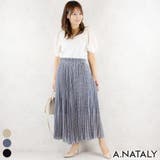 レトロフラワーアコーディオンプリーツスカート | A.NATALY | 詳細画像1 