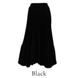 ブラック | 2段階切替プリーツアシンメトリースカート | A.NATALY