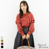 ネイブルブラウン | フリルケープカラーブラウス | A.NATALY