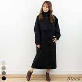 ブラック | フェイクウールスタンドカラーコート | A.NATALY