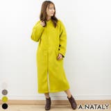 フラフィーイエロー | リブカラージッパーコート | A.NATALY