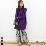 マーブルブラック | マーブルパターンシンプルパンツ | A.NATALY