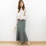 ツイル裾切替えマーメイドスカート | A.NATALY | 詳細画像5 