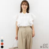 オフホワイト | プリーツフルルスリーブブラウス | A.NATALY