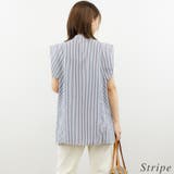 スクエアショルダーカットノースリーブブラウス | A.NATALY | 詳細画像1