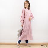 マルチストライプバンドカラーシャツワンピース | A.NATALY | 詳細画像1 