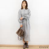 マルチストライプバンドカラーシャツワンピース | A.NATALY | 詳細画像3 