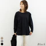 ブラック | 袖タックロングスリーブカットソー | A.NATALY