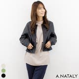 ブラック | フェイクレザーノーカラージャケット | A.NATALY