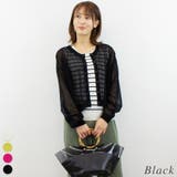 ブラック | シアーニット２WAYカーディガン | A.NATALY