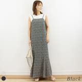 ブラック | 小花柄マーメイドキャミワンピース | A.NATALY