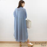 バイカラーステッチガーゼロングシャツ | A.NATALY | 詳細画像6