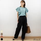ブラック | クレープタックパンツ | A.NATALY