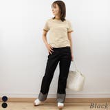 ブラック | デニムロールUPパンツ | A.NATALY