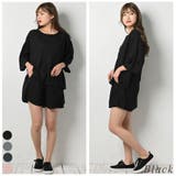 ブラック | ワッフルショートパンツセットアップ | A.NATALY