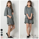 アッシュグレー | ワッフルショートパンツセットアップ | A.NATALY