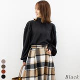 ブラック | ワイドリボンカラーブラウス | A.NATALY