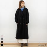 ブラック | フェイクウールダブルチェスターコート | A.NATALY