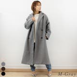 M-グレー | フェイクウールダブルチェスターコート | A.NATALY