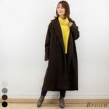 ブラウン | フェイクウールダブルチェスターコート | A.NATALY