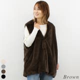 ブラウン | フェイクファーミドル丈ジレ | A.NATALY