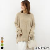 ベージュ | 配色ブークレーチュニック | A.NATALY