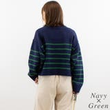 アルパカタッチボーダークロップドニット | A.NATALY | 詳細画像3 