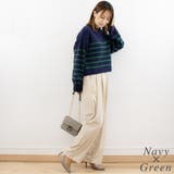 アルパカタッチボーダークロップドニット | A.NATALY | 詳細画像4 