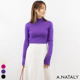 パープル | リブショートタートルプルオーバー | A.NATALY