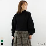 ブラック | ワッフル編みニット | A.NATALY