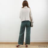 幾何学柄ニットパンツ | A.NATALY | 詳細画像2 