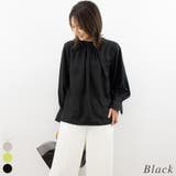 ブラック | キャンディーバルーンスリーブブラウス | A.NATALY