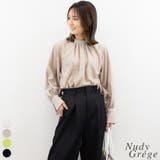 ヌーディグレージュ | キャンディーバルーンスリーブブラウス | A.NATALY