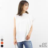 オフホワイト | アシメフリルノースリーブブラウス | A.NATALY