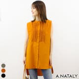 ウィスキーオレンジ | ピンタックブザムカラーノースリトップス | A.NATALY