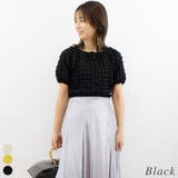 ブラック | ぽこぽこボリューム袖プルオーバー | A.NATALY