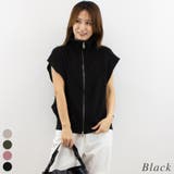 ブラック | ジップフライオフタートルニットベスト | A.NATALY