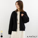 ブラック | パール付カーディガン | A.NATALY