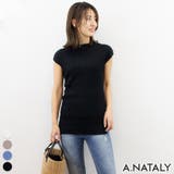 ブラック | プチタートルネックリブニット | A.NATALY